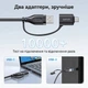 5-метровий кабель AMVR LC6 USB - Type-C 3.2 36W з додатковим живленням для Meta Quest 3 / 3S / 2 чорний - зображення 2