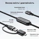 5-метровий кабель AMVR LC6 USB - Type-C 3.2 36W з додатковим живленням для Meta Quest 3 / 3S / 2 чорний - зображення 4