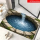 Коврик 2D "Горный водопад" 50×80 см — противоскользящий фланелевый коврик для дома - изображение 2