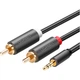 Кабель мультимедійний 3.5mm M to 2xRCA M 2.0m AV102 black Ugreen (10510) - зображення 9