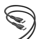 Кабель BOROFONE BX51 Triumph 60W charging data cable Type-C to Type-C unpackaged 1 метр чорний - изображение 1