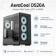 Корпус для ПК AeroCool D520A Midi-Tower без БП ATX/MicroATX/Mini-ITX BTF ARGB Black (ACCM-DS05143.11) - изображение 2