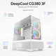 Корпус для ПК DeepCool CG380 3F Mini-Tower без БЖ MicroATX/Mini-ITX ARGB White (R-CG380-WHAGM3-G) - зображення 2
