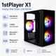 Корпус для ПК 1stPlayer X1 Midi-Tower MicroATX/Mini-ITX 600W RGB Black (X1-BK-3F1-PS-600FK-EU) - изображение 2