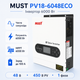 Инвертор с чистой синусоидой Must PV18-6048ECO 1 фаза 6 кВт 48 В 100A WiFi RS-485 White - изображение 2