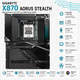 Материнская плата GIGABYTE X870 AORUS STEALTH ATX sAM5 AMD X870 4xDDR5 4xM.2 2xSATA HDMI 2xUSB4 5 GbE Black - изображение 2