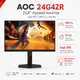 Монитор 23.8" AOC 24G4ZR 1920x1080 Full HD Fast IPS 260 Гц с G-Sync Compatible HAS Pivot 2xHDMI DP - изображение 2