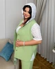 Женский костюм стильный фисташковый 48-50 р844.3735 - изображение 5