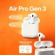 Навушники бездротові Air Pro 3 gen Bluetooth навушники безпроводні з мікрофоном активне шумозаглушення навушники блютуз з магнитнім зарядним кейсом MagSafe бездротова зарядка миттєве підключення White Kayfovo AE3GN - зображення 2