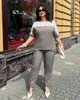 Женский костюм стильный песочный 56-58 р844.3736 - изображение 1