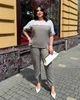 Женский костюм стильный песочный 56-58 р844.3736 - изображение 3