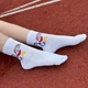 Патриотические носки для женщин 1 пара 36-41 р с принтом "I love UA" хлопковые высокие - изображение 5