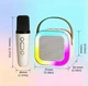 Мини-детское караоке K12 с беспроводным микрофоном и динамиком, Bluetooth колонка с LED-подсветкой - изображение 2