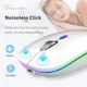 Беспроводная мышь Bluetooth + USB адаптер 2.4Ghz с RGB подсветкой, оптическая, аккумуляторная, белая - изображение 10