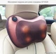Массажная подушка с инфракрасным подогревом Massage Pillow QY-8028, роликовый масажер для спины и шеи - изображение 6