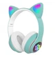 Детские беспроводные наушники с кошачьими ушками с подсветкой CAT STN-28 Bluetooth светящиеся кошачьи ушки - изображение 5
