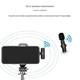 Микрофоны петличные беспроводные комплект с адаптерами Lightning Type-C K9+ Wireless Lavalier черный - изображение 2