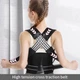 Корсет для вирівнювання спини POSTURE BELT, еластичний коректор постави, регульований, унісекс чорний - зображення 3