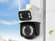 Уличная камера видеонаблюдения A8BQ с LED подсветкой и датчиком движения, камера на 2 линзы - изображение 4