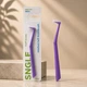 Монопучковая зубная щетка Healthy Smile Tuft Medium 6 мм, фиолетовая, для брекетов, имплантов и линии десен - изображение 1
