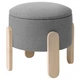 Пуф, з місцем для зберігання сірий IKEA FÖRLUNDA 605.702.43 - зображення 1