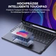 Чохол-клавіатура Earto для iPad Air 13 / iPad Pro 12.9 Чорний QWERTZ 3-зонне підсвічування 7 кольорів та тачпад - зображення 6