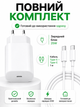 Комплект швидкої зарядки 25W для телефона Android Apple iPhone type-c to type c 15 16 17 pro max plus mini iPad адаптер мережевий зарядний пристрій блок тайпсі usb-c power adapter швидка зарядка для айфон айпад андроїд кабель зарядки тайп-с 1м - зображення 3