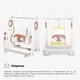 Ігровий комплекс Mealux Cosmo White/Coffee (арт.KD-B022 White/Coffee) - зображення 7