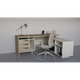 Стол компьютерный в кабинет, офис из ЛДСП CONNECT 1 R SK 190×78 см Intarsio Дуб кремона котта / Стоун бейж - изображение 2