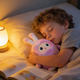 Интерактивная мягкая игрушка BB1882F-87 розовая с ШИ и LED-глазами, Говорящая плюшевая игрушка для детей 57863 - изображение 3