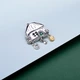 Серебряная Брошь Хатка Mini Эмеральд Позолота Циркон - изображение 3