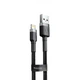 Кабель Baseus Cafule Lightning 1.5A (2m), Серый / черный - изображение 1