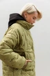 Жіноча тепла демісезонна oversize куртка-сорочка з плащівки Seventeen XXL-3XL Зелений (2000000183602) - изображение 4