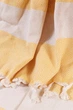 Большое пляжное полотенце Elmas Yellow 100% хлопок 100х180 см покрывало коврик для шезлонга желтое - изображение 4