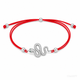 Браслет на нитці шамбола Змія Silver Style 15-20 р. (80434.26.10 sku:2300104305017) - зображення 1