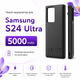 Чехол-зарядка Power Case для Samsung S24 ULTRA (5000 mAh) Чёрный - изображение 2