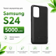 Чехол-зарядка Power Case для Samsung S24/S25 (5000 mAh) Чёрный - изображение 2