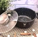 Каструля-казан з кришкою кругла та антипригарним мармуровим покриттям Top Kitchen TК00051 2,49 л чорний - зображення 4