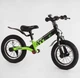 Велобег детский Corso "Skip Jack" 95112 колеса 12″/подножка/ручной тормоз до 45 кг Черный с зеленым (i7-119238) - изображение 2