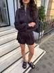 Костюм женский прогулочный шорты+кофта коричневого цвета 38416 42/44 - изображение 4