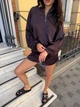 Костюм женский прогулочный шорты+кофта коричневого цвета 38416 42/44 - изображение 5
