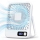 Складной вентилятор портативный с цифровым индикатором заряда AirCool беспроводной настольный минивентилятор 5 скоростей - изображение 7