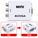 Перехідник-конвертер AV RCA/S-Video to VGA AV2VGA Mini активний Tishric 2T76 77213 - изображение 3