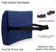 Ортопедична подушка для спини на крісло, подушка під поперек з ортопедичною піною ефектом пам'яті Синя - зображення 6