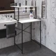 Стеллаж полка Бафрум 402 Ferrum-decor для стиральной машины 133,5x70,5x60,5 Черный металл ДСП Белый 16 мм (BED40206) - изображение 8