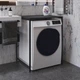 Стелаж полку Бафрум 401 Ferrum-decor для пральної машини 90x70,5x60,5 Чорний метал ДСП Сосна Кембра 16 мм (BED40101) - зображення 2