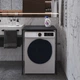 Стелаж полку Бафрум 401 Ferrum-decor для пральної машини 90x70,5x60,5 Чорний метал ДСП Сосна Кембра 16 мм (BED40101) - зображення 8