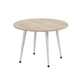 Стол журнальный круглый OPTIMA 2 ноги на конус Ferrum-decor 450x670x670 Белый металл ДСП Дуб Сонома 16 мм (OPTIM2011) - изображение 4