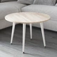 Стол журнальный круглый OPTIMA 2 ноги на конус Ferrum-decor 450x670x670 Белый металл ДСП Дуб Сонома 16 мм (OPTIM2011) - изображение 5