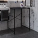 Стеллаж полка Бафрум 401 Ferrum-decor для стиральной машины 90x70,5x60,5 Черный металл ДСП Каштан Арвадонна 16 мм (BED41102) - изображение 1